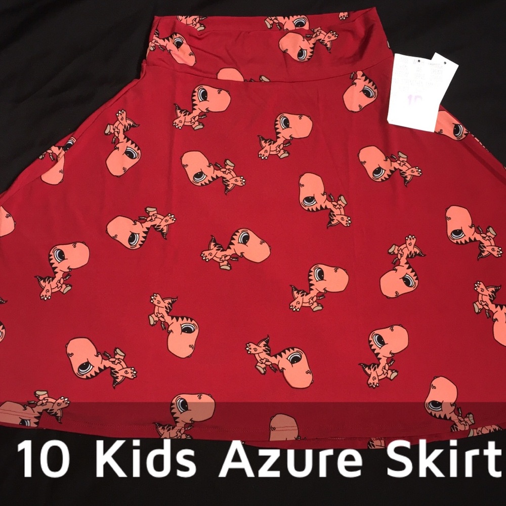 LuLaRoe kids azure skirt size 10 *dinosaur*